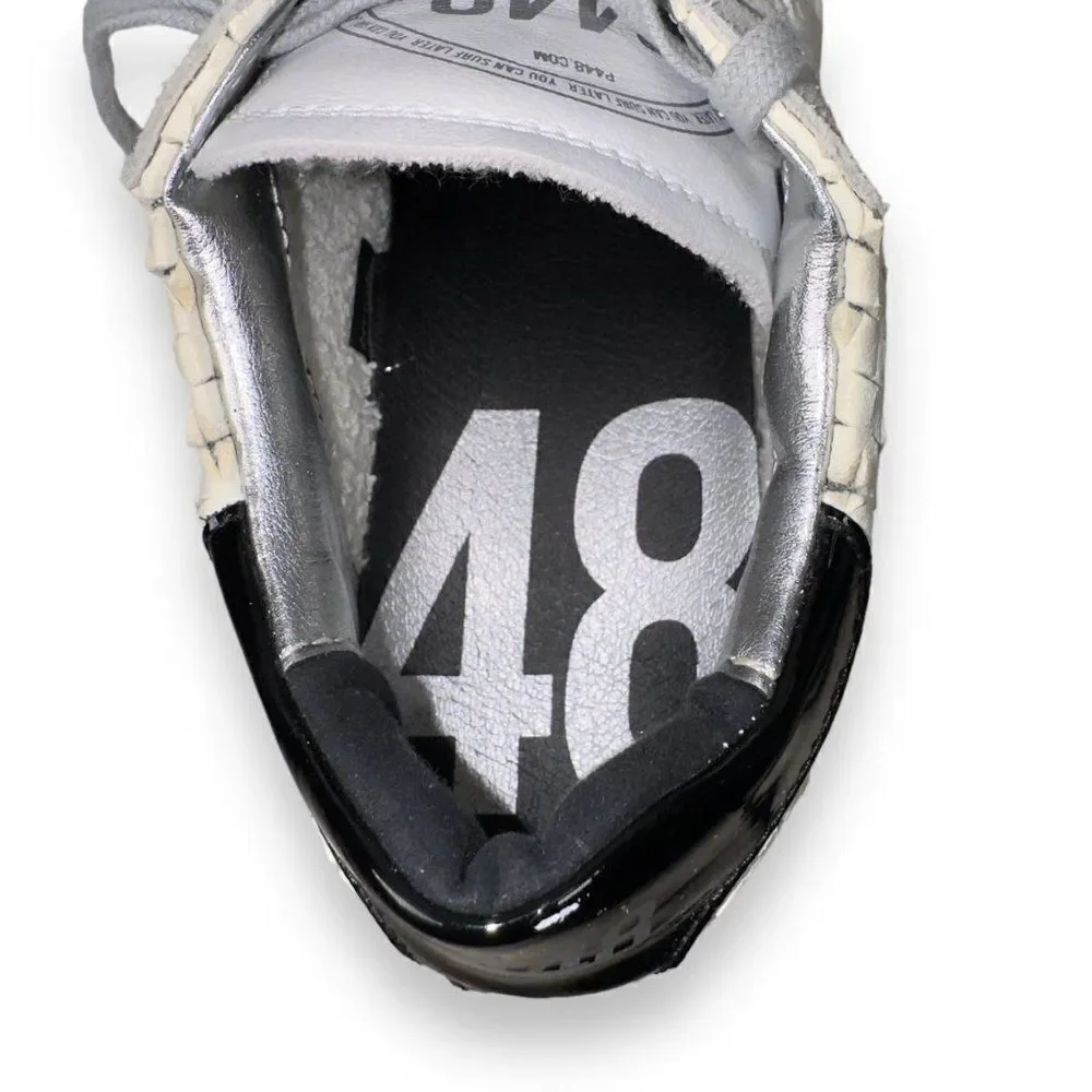 P448 Thea Overload Classic Casual Perf Sneakers White Women's 9.5-10‎